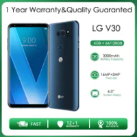 Original Unlocked LG V30 Single Sim 4GB RAM+64/128GB Octa-core 16MP 6.0'' 3300mAh Android 7.1.2 NFC FM radio QC3 Smartphone