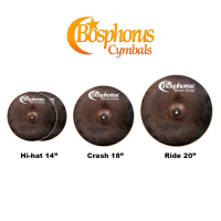 BOSPHORUS CYMBAL BLACK PEARL SET 14\ 18\" 20\""