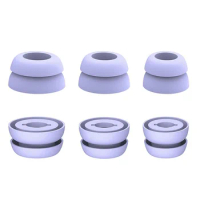3 Pair Silicone Earbuds Anti-Slip Anti-Lost Comfortable Ear Caps for Samsung Galaxy Buds Pro Headphones (Purple)