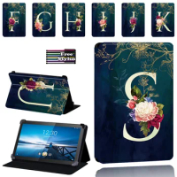 Pu Leather Cover Case for Lenovo Smart Tab M8 8" / Tab M10 10.1" Tablet Adjustable Folding Stand Cover Case