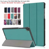 For Lenovo Tab M10 FHD Plus 10 3 Case TB-X606F TB-X606X 2020 Folding Stand Smart Cover for Lenovo Tab M10 Plus Tablet Kids Green