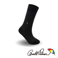【Arnold Palmer】點點簡約絲光雙紗紳士襪-黑(紳士襪/男襪/長襪)