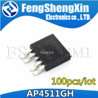 100PCS AP4511GH TO252 AP4511 TO-252 SMD POWER MOSFET IC