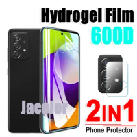 2in1 Hydrogel Film For Samsung Galaxy A52 A52s 5G 4G Camera Lens Soft Gel Screen Protector For SamsungA52 Samsun Galaxi A 52 52s