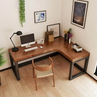 免運l型轉角電腦桌家用臺式小戶型臥室書房學習桌椅實木書桌北歐loft