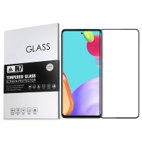 IN7 Samsung A52 5G (6.5吋) 高清 高透光2.5D滿版9H鋼化玻璃保護貼-黑色