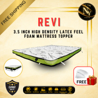Free Shipping / Revi 3.5 inch High Density Latex Feel Foam Mattress Topper / Toto / King / Queen /