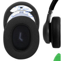 Geekria Earpads for JBL E55BT Headset Replacement Headphones Mesh Fabric Ear Pads Cover Cushions Memory Foam Earmuff (Black)