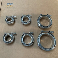 JTLD 304 Stainless Steel 2" 2.36" 2.25" 2.5" 2.75" Inch V Band Clamp Turbo Exhaust Pipe Vband Clamp Male Female Flange V Clamp
