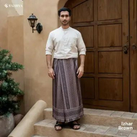 ZS - TAZBIYA SARUNG LAKI-LAKI DEWASA MOTIF EKSKLUSIF ZIPLOCK IZHAR BROWN