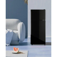 Compact Refrigerator Double Door Mini Fridge with Freezer, 3.5 CU FT Mini Refrigerator with 7 Level Adjustable Thermostat