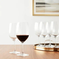 Glass Cups Set Riedel VINUM Bordeaux/Merlot/Cabernet Wine Glasses Pay for 6 Get 8 Luxury Crystal Cups 21.52 Ounce Glass Tea Cup