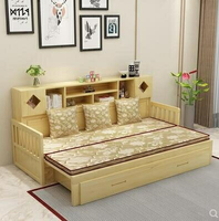 新款實木沙發床可摺疊小戶型多功能1.5米推拉坐臥兩用1.2客廳