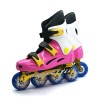 DLD多輪多 鋁合金底座 專業競速直排輪 溜冰鞋 粉紅白 FS-1 附贈太空背包