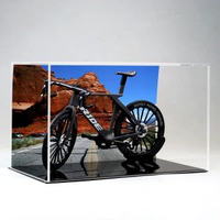 全城熱賣 - 公路騎行自行車合金模型單車車模收藏擺件創意手辦送朋友騎友禮物黑色-1:8公路自行車+背景展示盒A款