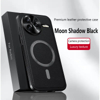 Sarung Telefon, Untuk Xiaomi Redmi K80 Pro K80Pro RedmiK80Pro, Kulit Mewah, Pengecasan Wayarles Magn