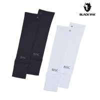 BLACK YAK AQUAX透氣涼感指扣式袖套[白色/黑色]春夏 遮陽 登山 袖套 防曬 中性款 BYCB1NAM01