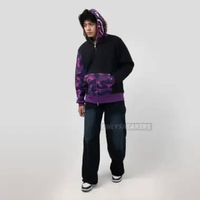 BAPE COLOR CAMO SHARK FULL ZIP HOODIE PURPLE XL