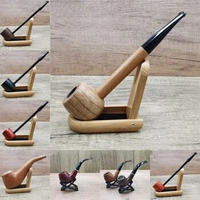 Wooden Smoking Tobacco Pipe Retro Straight Tobacco Filter Pipe Wood Tobacco Pipe Smoking Wooden Pipes Smoking Weed Accessories