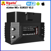 Vgate vLinker MC+ ELM327 V2.2 OBD2 OBD 2 Scanner WIFI BimmerCode FORScan Bluetooth-Compatible for IOS Android PK ELM 327 V1.5