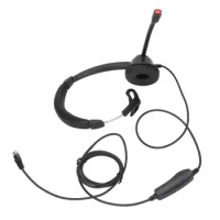 Call Center Headset Telephone Headset Speaker Volume Adjustment H390-RJ9-MV Monaural Plug and Play for Home Office