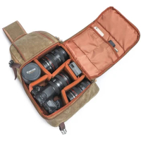 Waterproof Batik Canvas Inclined Shoulder Bags DSLR Camera Case For Panasonic S5 S1 S5K GH5 GH6 GH5L GH5S GH6L S1H S1M G95 GH5GK
