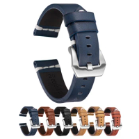 Luxury Brand Watchband Leather Watch Strap for Omega Seamaster 300 Seiko Hamilton Certina