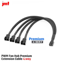 PWM Fan Hub Extension Cable PWM 4Pin one point to 3-4way Black (สายเเปลง PWM to 4 pin 3way สีดำ) สวั