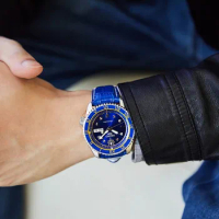 Original Seiko 5 Men's Automatic Mechanical Watch Blue Strap Watches 10Bar Waterproof Sports Luminous Watchs For Men