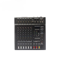 Power Amplifier ELM 6 Channels Audio Mixer Professional Digital Echo Mixer Power Amplifier DJ Equipment Mixer