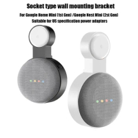 Socket type wall mount bracket suitable For Google Home Mini (1st Gen)/Nest Mini (2nd Gen) audio wall mount storage bracket