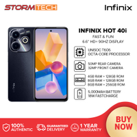 Tax free discount Infinix Hot 40I smartphone | 4GB/8GB RAM 128GB/256GB ROM | unisoc t606 | 6.56 ”90H