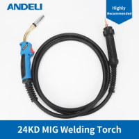 ANDELI Mig Welding Machine Accessories 3M Binzel 24KD MIG Torch Weld Torch with Europ Connector for Mig Welding Machine