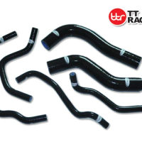 TT1364BK -Silicone Radiator Hose Kit For Honda Fit GK3 GK5 Silicone Hose New Black