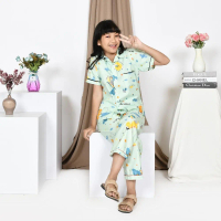 Pakaian One Set Setelan Stelan Baju Bju Tidur Piyama Piama Lengan Pendek Celana Panjang Anak Anak Ke