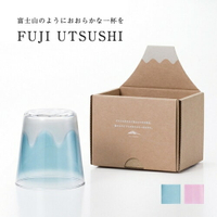 【日本製】FUJI UTSUSHI富士山輕透玻璃杯  藍