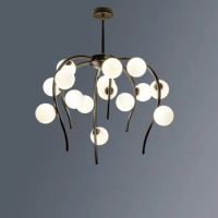 Postmodern light luxury magic beans led chandelier art octopus living room bedroom study hanging Light fixtures