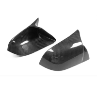Rearview Side Mirror Covers Cap For Tesla Model 3 M Style Dry Carbon Fiber Sticker Add On Casing Shell