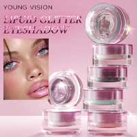 YOUNG VISION Eyeshadow Gel Cecair Berkilau Halus dengan Penyerlahan, 7 Warna Pilihan Makeup Makeup
