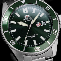 ORIENT 東方錶 WATER RESISTANT系列 200m潛水錶 鋼帶款 綠色 RA-AA0914E - 44.0mm
