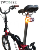 TWTOPSE Remote Control Bicycle Rear Light For Brompton Folding Bike Birdy 3SIXTY Tail Lights Waterproof USB Charging 40 LED Horn