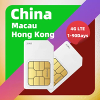 4G China HongKong Macau SIM Card Travel 1-30 Days Prepaid Unlimited LTe High Speed Data Card , no call, no SMS support