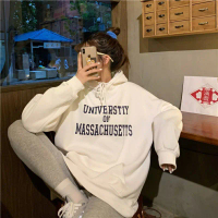 Hoodie Boy Girl Oversized ( S - 6XL ) Jaket University of MASSACHUSETTS Korean Style Ulzzang Big Siz