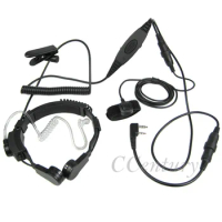 FBI VOX Military Tactical Throat Mic Headset for Baofeng Portable CB Radio UV-5R UV-5RE Plus UV-3R+ BF-888S BF-480 UV-B5 GT-3