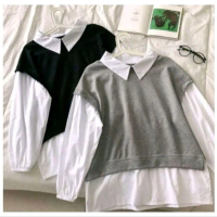 Yummi Blouse Wanita Korea Bahan Baby Terry