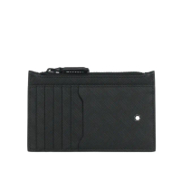 【MONTBLANC 萬寶龍】Extreme 3.0 風尚系列牛皮拉鍊卡片夾/零錢包(黑色)