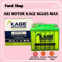 Kage Accu Aki Motor KGG6S Max Powersport Green Gel Battery 6.0Ah 12V Yamaha Aerox 155 Connected Non 