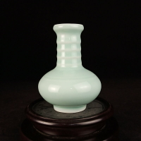 新年陶瓷器 青瓷瓶 茶道香道瓶子家居飾品小擺件插花瓶 小花器1入