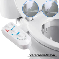 Bidet Attachment Non-Electric Bidet Toilet Seat Self-Cleaning Dual Nozzle-Fresh Water Sprayer Mechanical Ass Washing in Stock