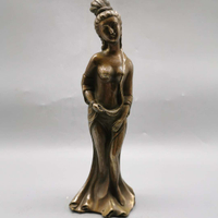 純銅古典美女雕塑銅像擺件黃銅仕女銅雕客廳辦公室裝飾工藝品擺件